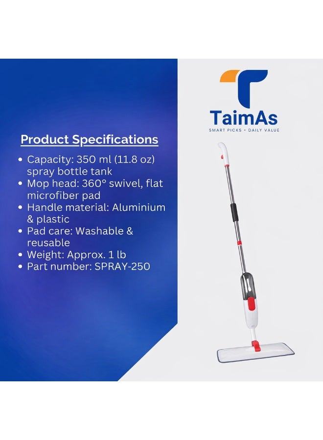 TaimAs Household Spray Mop with Built-In Water Tank – Reusable Microfiber Floor Cleaning Mop - Image 2